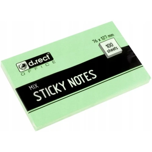 Bloczek samoprzylepny 76x127mm mix kolorów D.RECT 009259