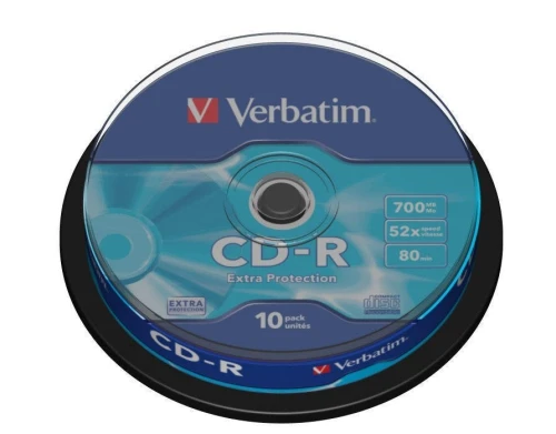 Płyta CD-R 700MB VERBATIM 52x cake (10szt) Extra Protection 43437