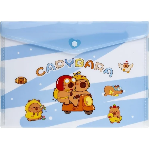 Teczka kopertowa A4 na zatrzask KAPIBARA mix wzorów 0.16mm 81253 CENTRUM