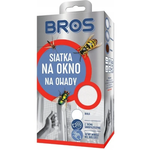 Siatka na okno na owady 130x150cm biała BROS