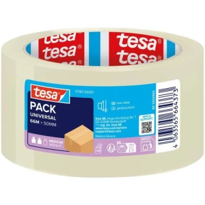 Taśma pakowa UNIVERSAL 66m x 50mm TRANSPARENTNA cicha 57187 TESA