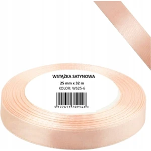 Wstążka satynowa 12mm/32m WS12-6 morelowy BREWIS