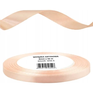 Wstążka satynowa 6mm/32m WS6-6 morelowy BREWIS