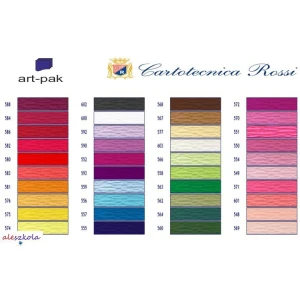 Bibuła karbowana, włoska gruba 180g ciemno czerwony 586 Cartotecnica Rossi