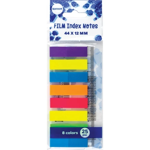 Zakładki indeksujące PET44x12mm 25k mix 8 kolorów 87409 CENTRUM
