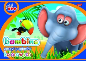 Zeszyt papierów kolorowych nabłyszczanych A4 10 kartek BAMBINO