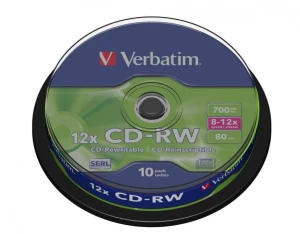 Płyta CD-RW 700MB VERBATIM 12x cake (10szt) 43480