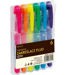 Zakreślacz GRAND GR219 mix kolor 6szt. 160-1881
