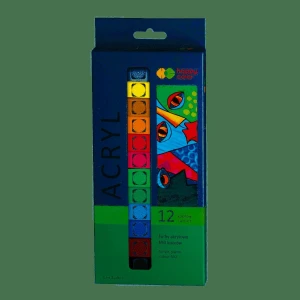 Farba akrylowa HOBBY zestaw 12 kolorów, 12ml HA 7370 0012-H12 HAPPY COLOR