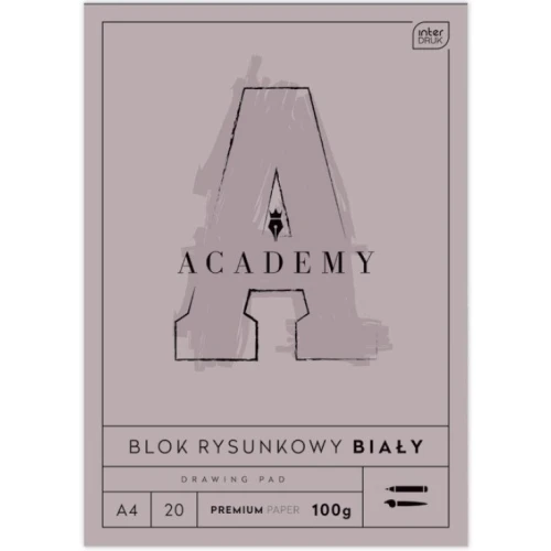 Blok rysunkowy A4 20 100g ACADEMY