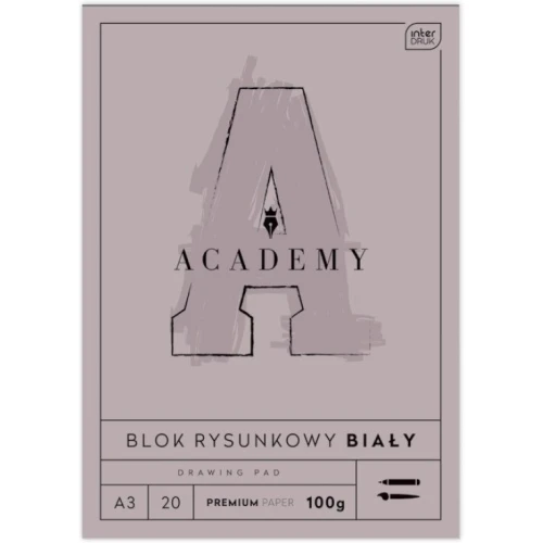 Blok rysunkowy A3 20 100g ACADEMY