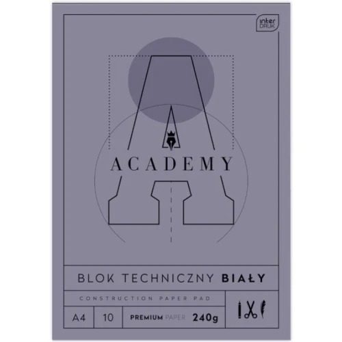 Blok techniczny A4 10 240g ACADEMY