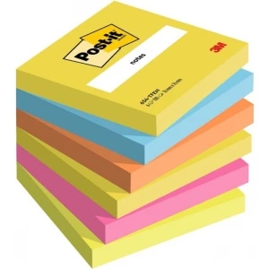 Bloczek samoprzylepny POST-IT 76x76mm mix kolorów 100 kartek 7100317840 3M