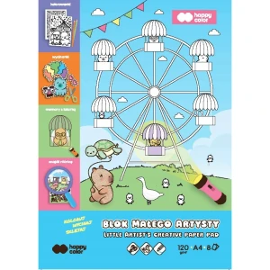 Blok kolorowanka Małego Artysty A4 Kapi Fun 120g/m2 8ark. HA 3812 2030-MAKF HAPPY COLOR