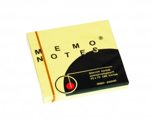Bloczek samoprzylepny 75x75mm 100k żółty MEMO-NOTES DALPO
