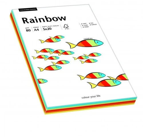 Papier ksero A4 80g RAINBOW mix intensywny 88043188