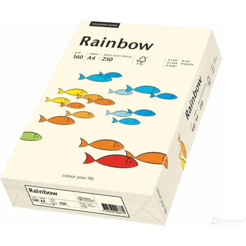 Papier ksero A4 160g RAINBOW R03 kremowy 250ark 88042257