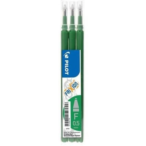 Wkład FRIXION CLIKER 0,5mm zielony (3szt) PIBLS-FR5-G-S3-E PILOT