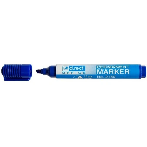Marker permanentny 2160 niebieski ścięta końcówka 101123 D.RECT