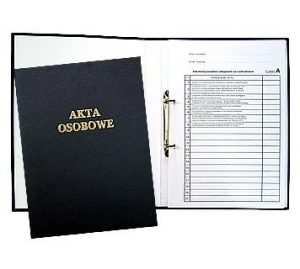 Teczka do akt osobowych z zamkiem czarna zadrukowana 1824-339-029 WARTA