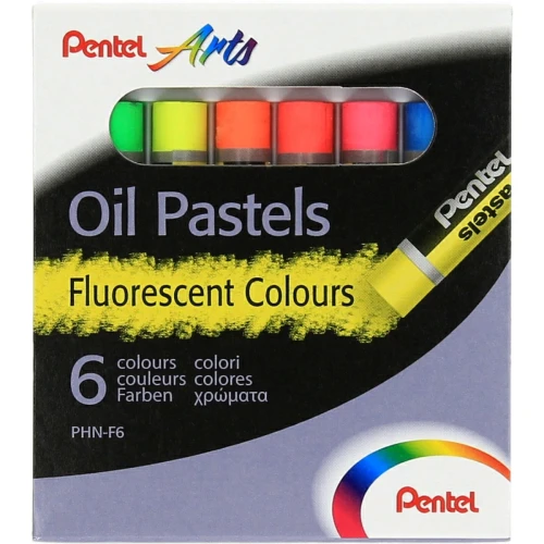 Kredki pastele olejne 6 kolorów fluorescencyjnych PHN-F6