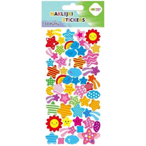 Naklejki 3D PUFFY Sky Stars 95mm x 220mm HA 4241 9522-KF02 HAPPY COLOR