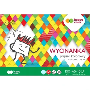 Blok z papierem kolorowym błyszczącym A5 10kolorów 80g. HA 3708 1520-A10LU HAPPY COLOR
