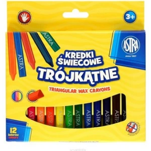 Kredki świecowe trójkątne zestaw 12 kolorów 316118001 ASTRA
