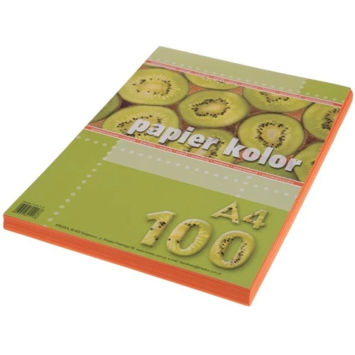 Papier ksero A4 KRESKA pomarańczowy 100ark