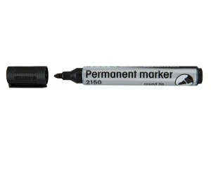 Marker permanentny 2150 czarny okrągła końcówka 110165 LEVIATAN
