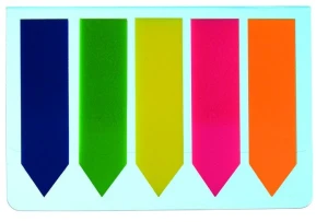 Zakładki indeksujące strzałki D.RECT 12x45mm 5kol. 009347