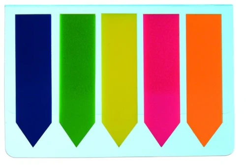 Zakładki indeksujące strzałki D.RECT 12x45mm 5kol. 009347