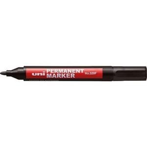 Marker permanentny UNI NO-320F okrągły czerwony