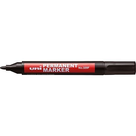 Marker permanentny UNI NO-320F okrągły czerwony