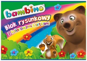 Blok techniczny A4 kolorowy 160g. 10 kartek BAMBINO