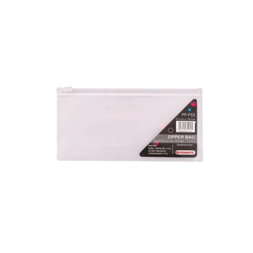 Koperta na zamek DL 1/3 A4 bezbarwna PP-P53 TT6694 PENMATE