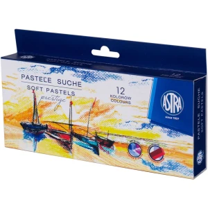 Pastele suche zestaw 12 kolory PRESTIGE kwadratowe 323120001 ASTRA