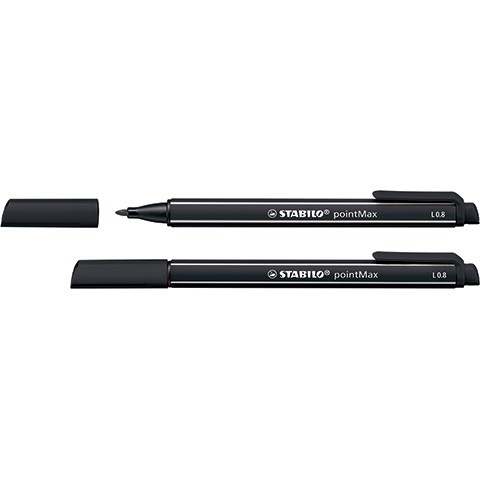 Cienkopis STABILO pointMAX czarny 488/46