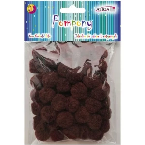 Pompony POM-410 brązowe 2cm op.60szt. ALIGA