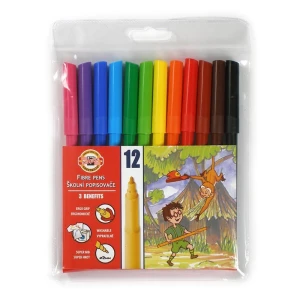Flamastry szkolne 12 kolorów w etui 7710/2AB KOH-I-NOOR
