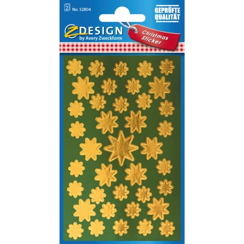 Naklejki Z-Design - złote gwiazdy 52804 AVERY ZWECKFORM