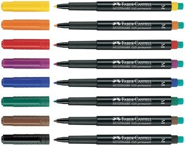Foliopis z gumką OHP MULTIMARK M 1.0mm czerwony 152521 FABER-CASTELL