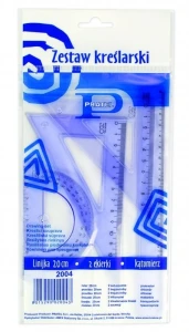 Komplet geometryczny z linijką 20cm PRATEL 2004 PR/MK106-00 MemoBe