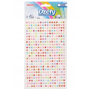 Dżety samoprzylepne kwiatki 3mm 408szt. DS102 BREWIS