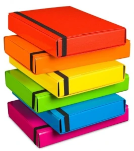 Teczka z gumką BOX CARIBIC różowa 5cm 341/11 VAUPE