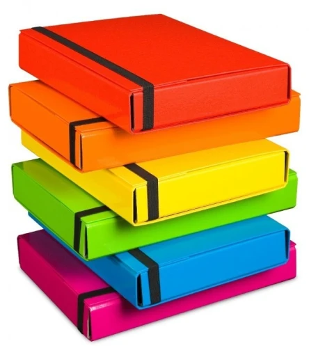 Teczka z gumką BOX CARIBIC różowa 5cm 341/11 VAUPE