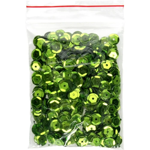 Cekiny błyszczące 8mm jasno zielone B100 BREWIS