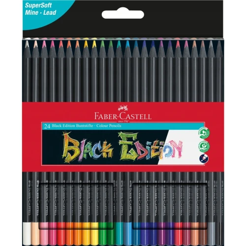 Kredki trójkatne BLACK EDITION 24kol. FABER CASTEL 116424