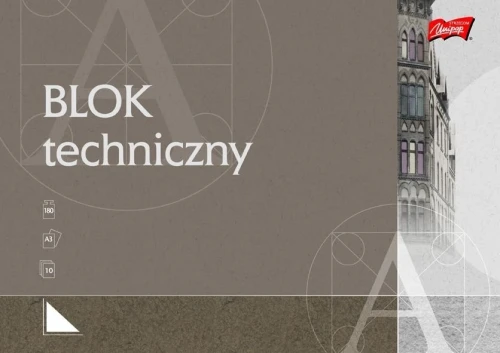 Blok techniczny A3 biały 160g. 10 kartek UNIPAP