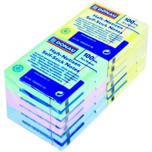 Bloczek samoprzylepny 76x76mm 100k mix kolorów (12szt) DONAU 7586012-99